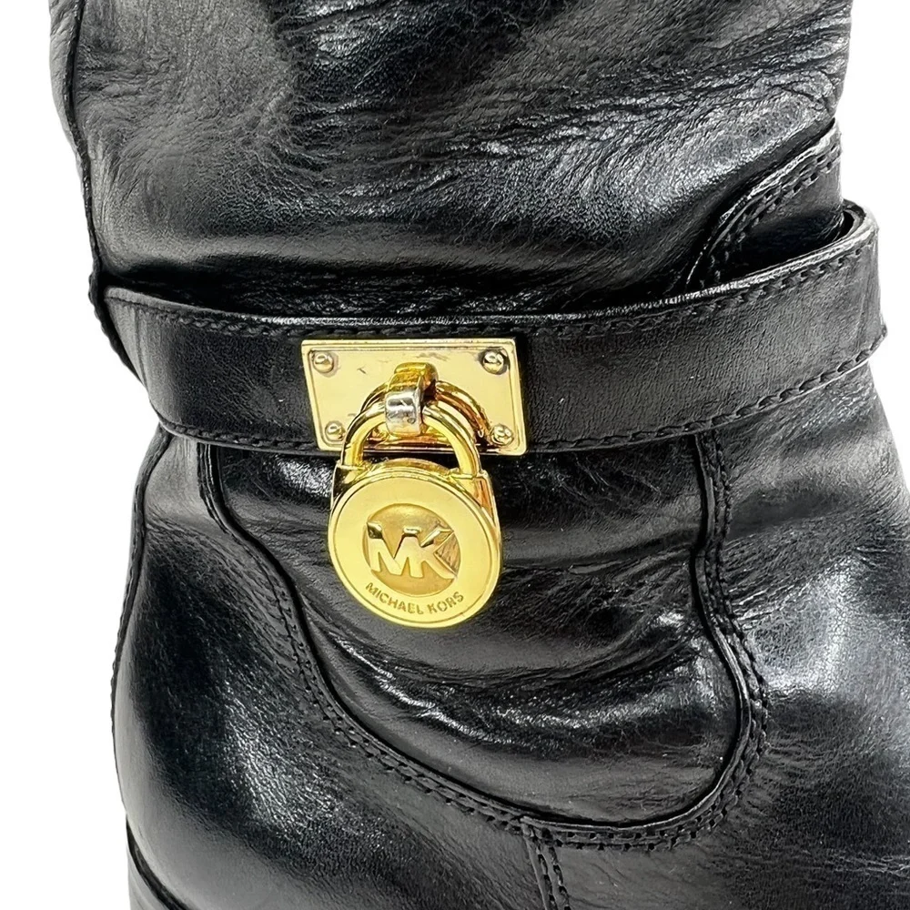 MICHAEL Michael Kors Women’s Black Leather Riding Boots - Picture 8 of 16